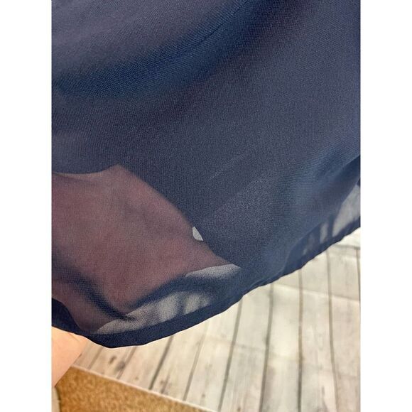 ROAMAN'S navy blue sequins beaded sleeveless top blouse tunic size 34W - Picture 6 of 7